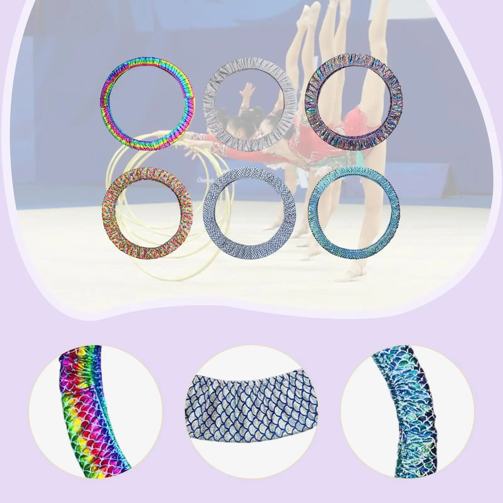 Artistic Gymnastic Protective Cover Scratch Resistant Hoop Case Polyester Ring Protector for Calisthenics Accessories