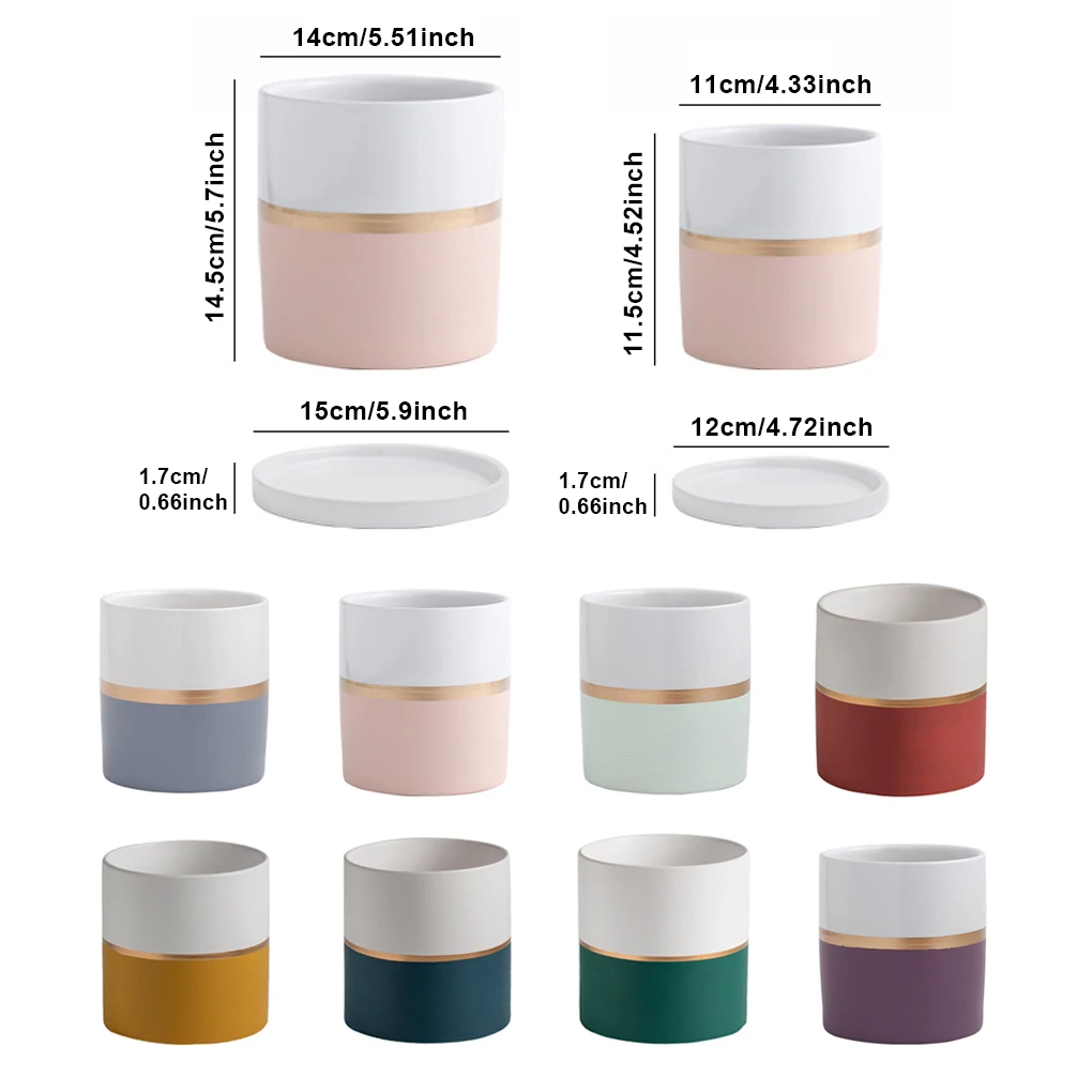 Ceramics Weather-resistant Flower Pots For Both Indoor And Outdoor Materials Ceramic Flower Pots red 14 14