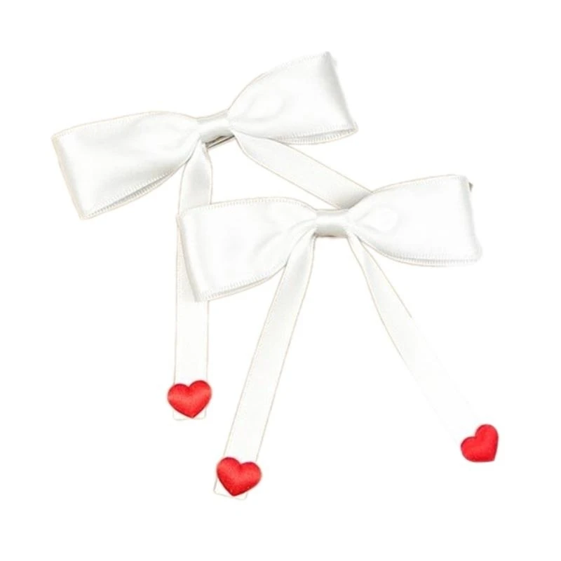 

Sweet Bowknot Hairclip Heart Hair Clip Side Hairpin Lady Hair Styling Tool 15UB