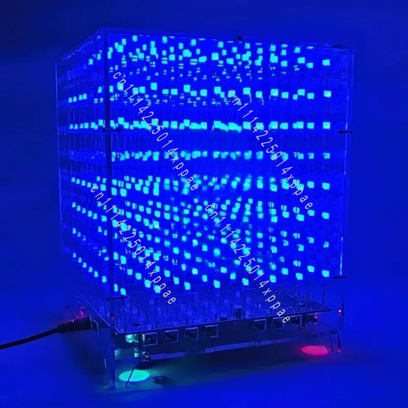 Electronic DIY Assembly Components 8X8X8 LED Light Cube Kit WIFI APP Control Creative