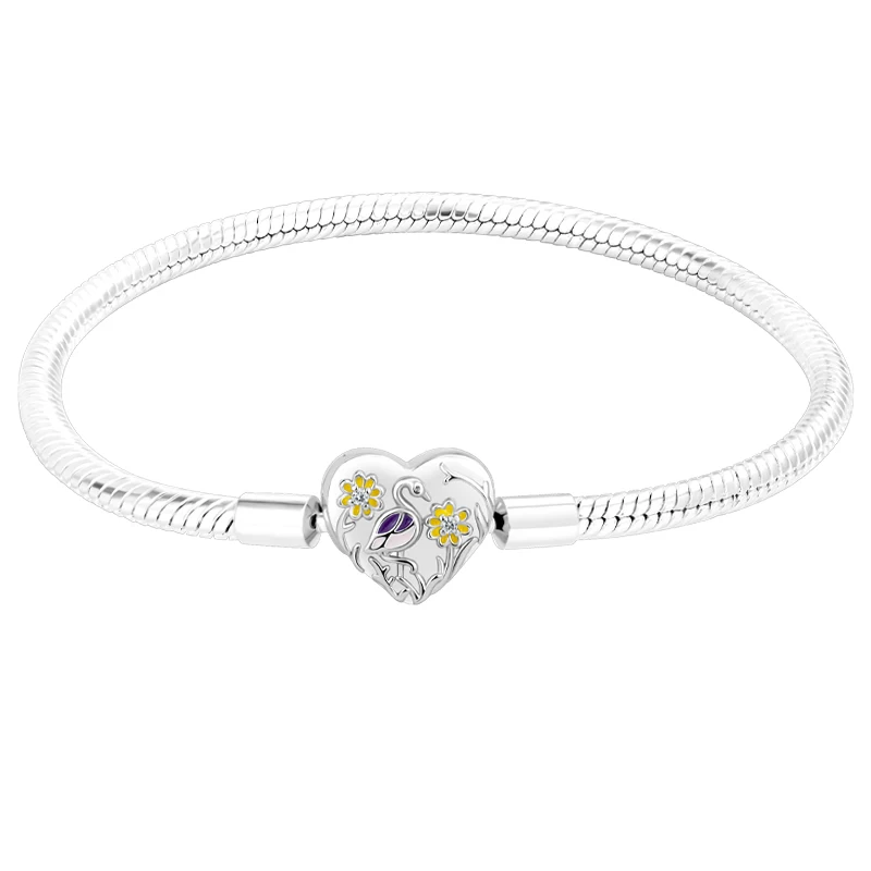 Série de bracelets en argent S925 pour filles, breloques en forme de cœur d'amour, zones faites à la mode, bracelets et colliers de la présidence, accessoires de bricolage