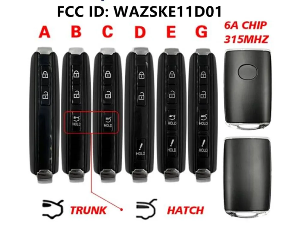 

KEYECU Replacement Smart Remote Key Fob 2/3/4 Buttons 315MHZ 6A Chip for 2019-2022 Mazda 3 Hatchback CX-30 WAZSKE11D01