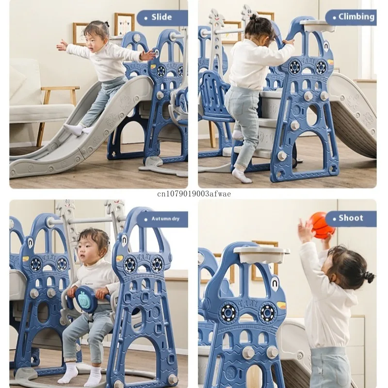 Jouet multifonctionnel pour enfants, combinaison de balançoire coulissante, accessoire d'escalade pour bébé, aire de jeux intérieure, jouets coulissants en forme de voiture pour enfants