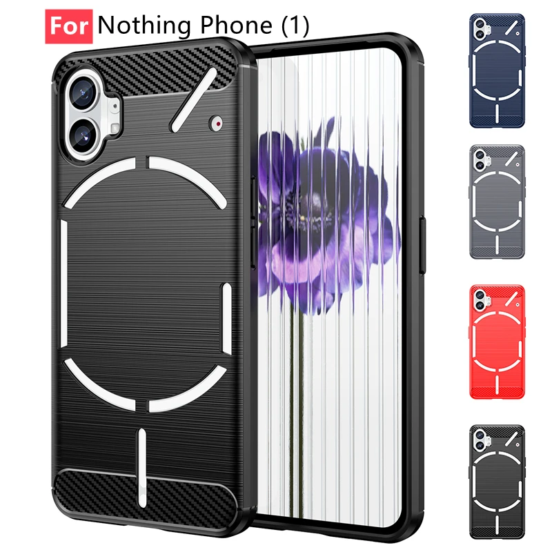 For Cover Nothing Phone 1 Case Nothing Phone 1 Cover Bumper New Shockproof Soft Silicone Brushed Case For Nothing Phone 1 Fundas