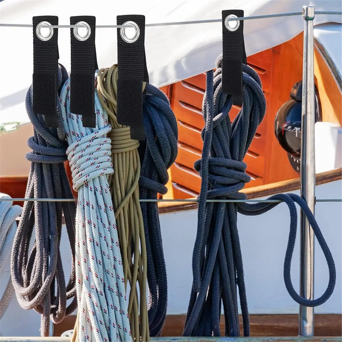 48Pcs Heavy-Duty Extension Cord Holder Storage Straps, Cable Organizer for Garage Wall RV Workshop Hose Rope