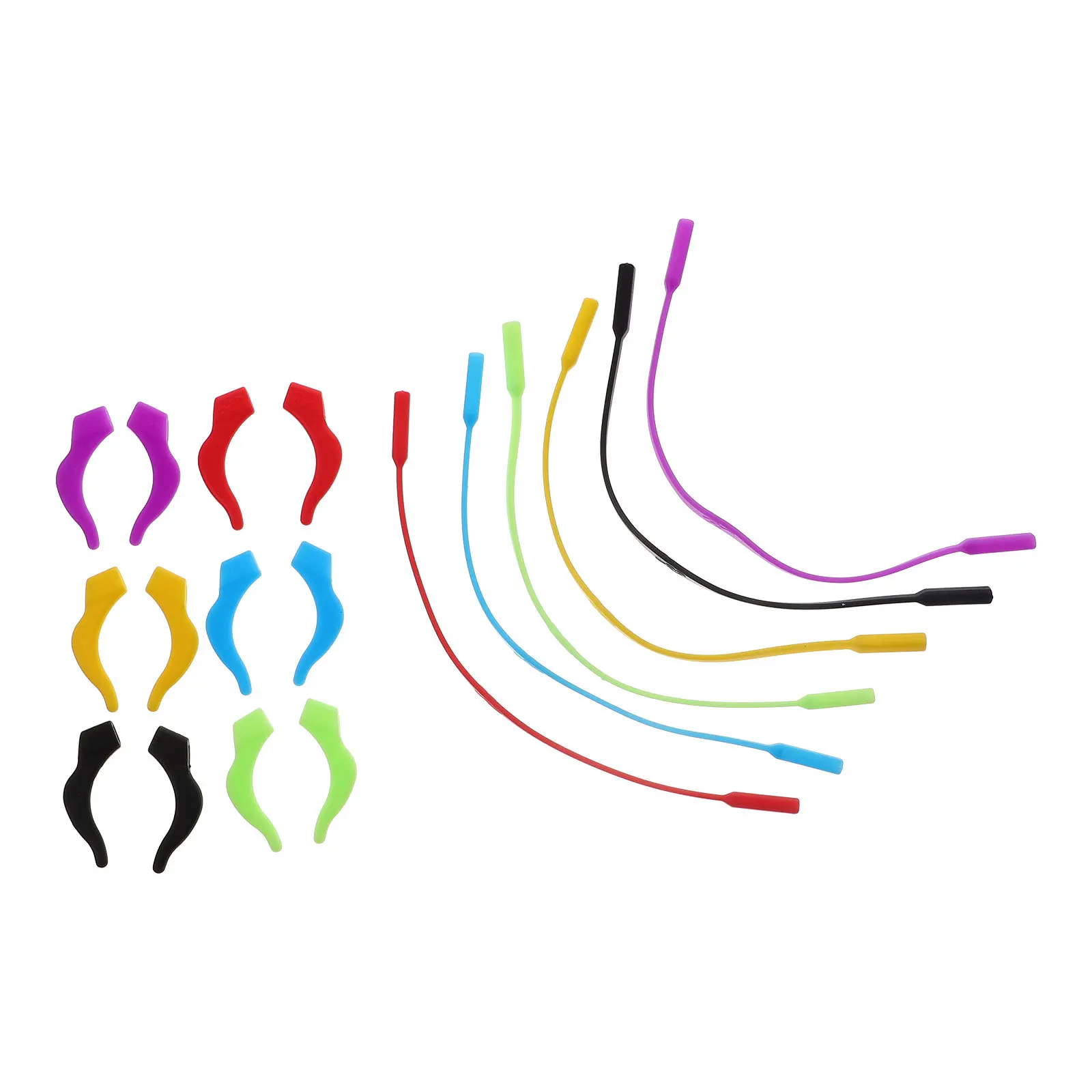 

6 set Silicone Eyeglass Retainers Anti-Slip Glasses Strap For Daily Wear Outdoor Activities Eyewear Holder Eyeglass Chains Ear