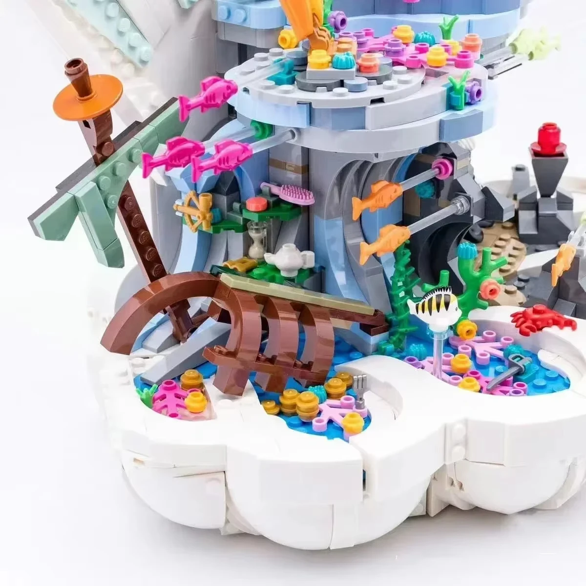 Princesa sirena Shell Royal Flip submarino Palacio sueño Castillo juguete de bloques de construcción chica sorpresa regalo de Navidad