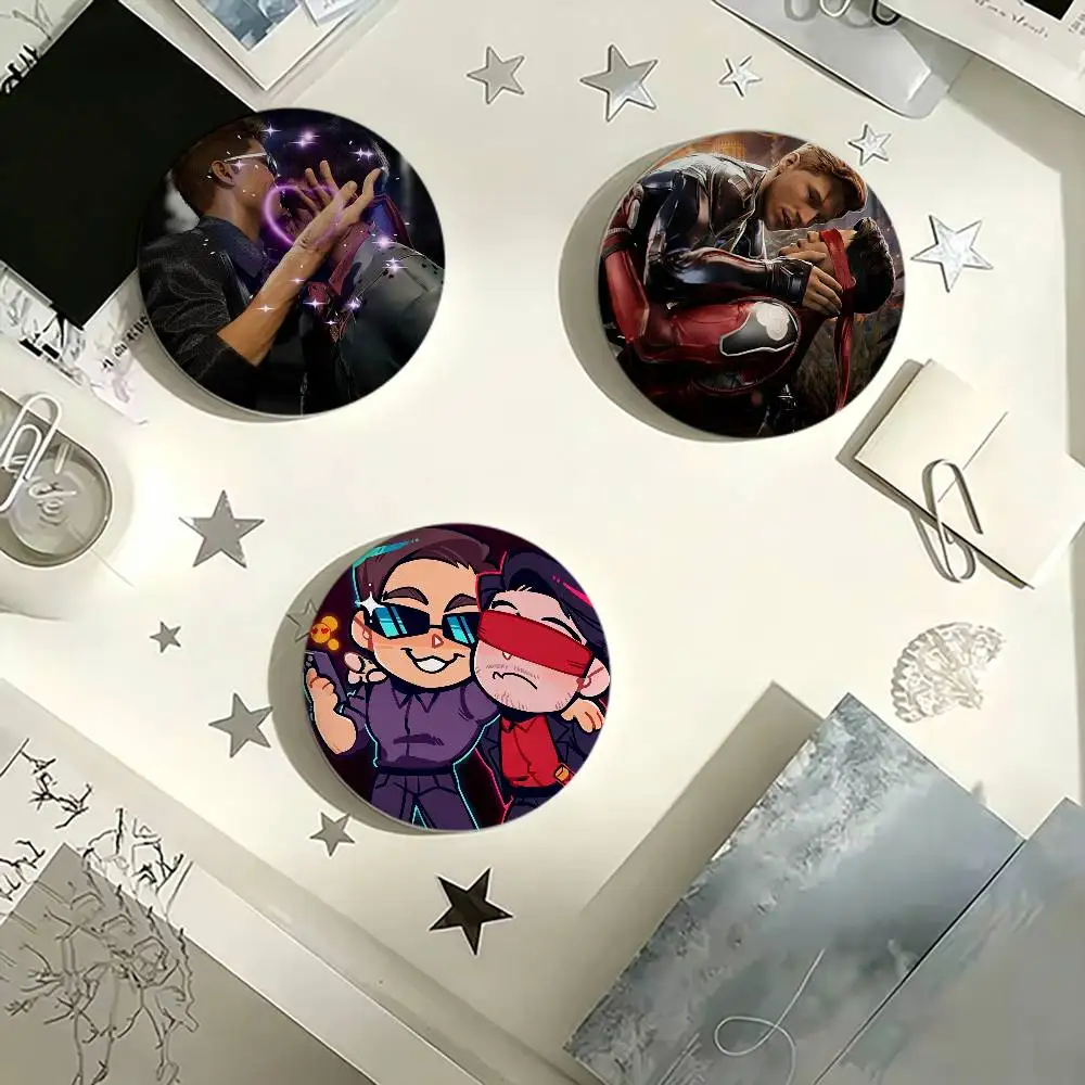 

Kenshi and Johnny Brooches Cartoon Badge Pins Backpack Hat Accessories Friend Gift