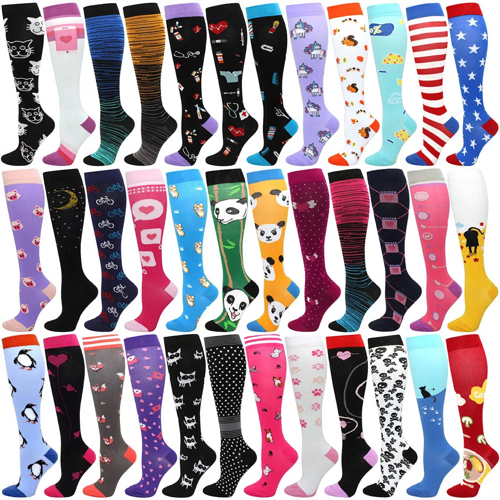 Running Compression Stockings Pressure Nursing  Socks For Edema, Diabetes, Varicose Veins, Blood Circulation Sports Socks