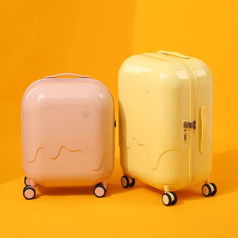 

Новый дорожный чемодан с USB-зарядкой, многофункциональный чехол на тележке, милый чехол с пузырьками, 20, высококачественный внешний вид, портативный чехол для мороженого