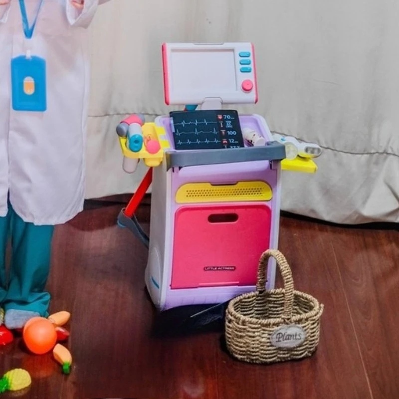 

24pcs/set Play House Interactive Toy LED Lights Simulation Doctor Accessories Doctor Medical Game Set ECG Equipment Baby Gift
