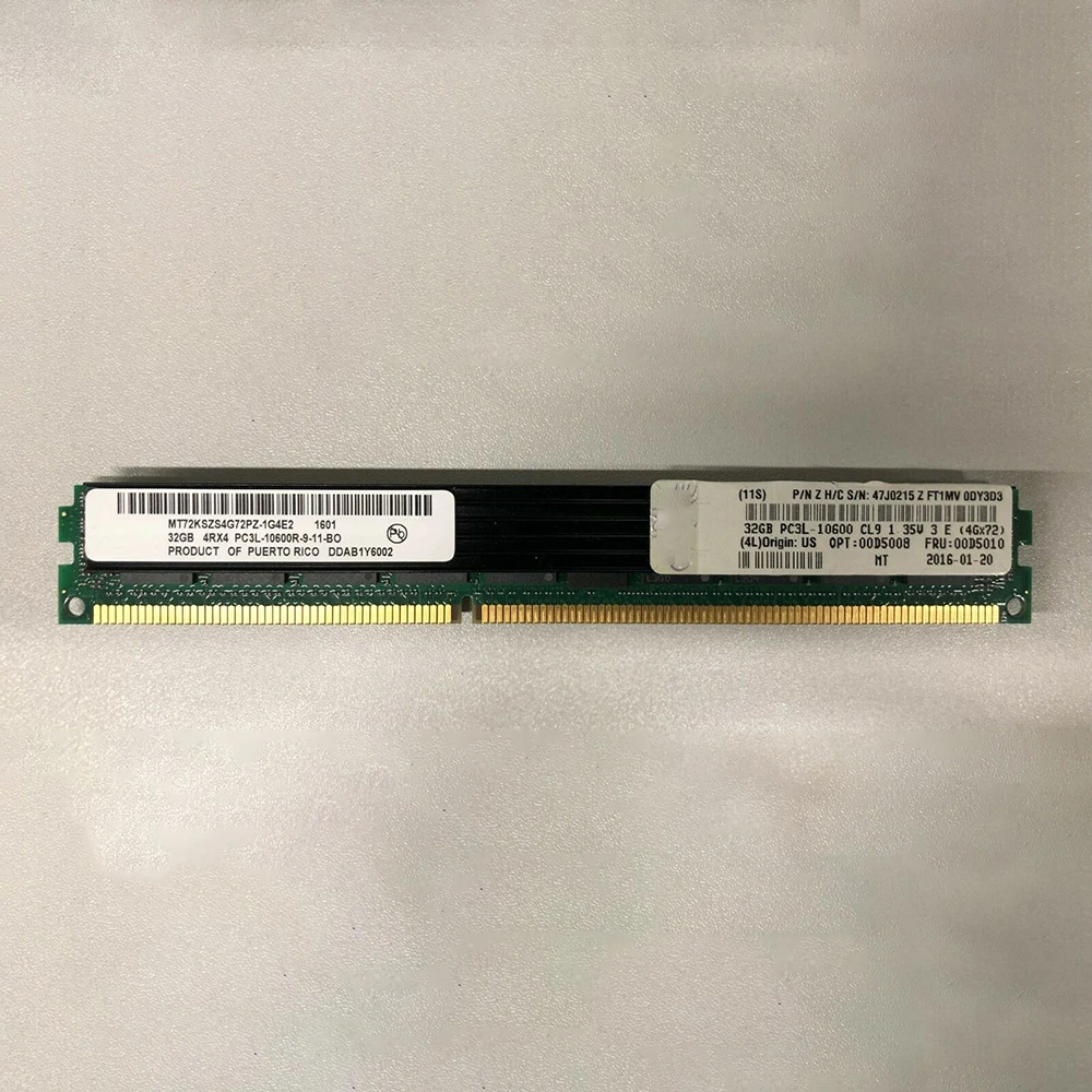 Memoria de servidor 00D5008 00D5010 47J0215 PC3L-10600R HX5 HS23E HS22 32GB DDR3 1333 4RX4 VLP RAM funciona perfectamente, envío rápido