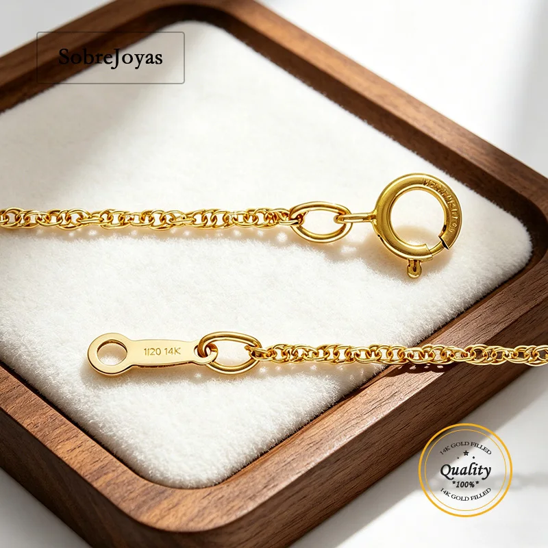 

14K Gold Filled Rope Chain 1.4mm Necklace with Spring Clasp Tarnish Resistant Women's Jewelry Findings