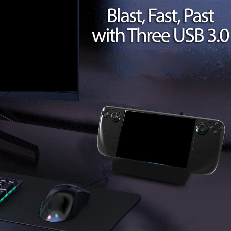 

【Горячая распродажа!】Док-станция 6-в-1 для док-станции Steam Deck с охлаждающей базой, совместимый с USB 3.0 HDMI, 4K при 60 Гц RJ45, концентратор Gigabit Ethernet PD100W