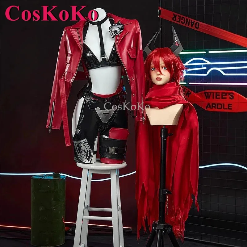 

CosKoKo Little Red Riding Hood Cosplay Game NIKKE Costume Fashion Sweet Racing Suit Outfit Halloween Party Role Play Clothing