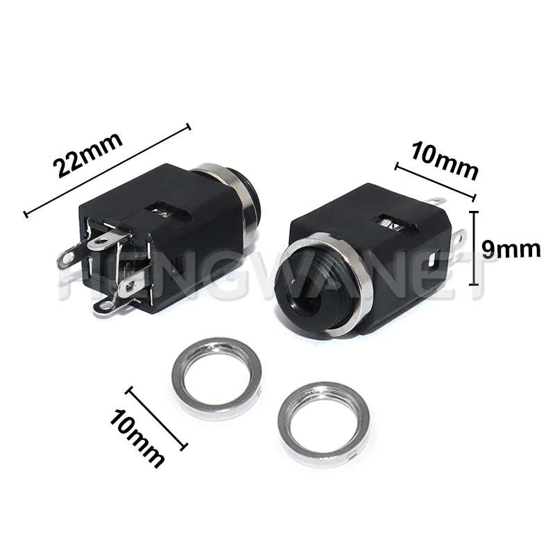 5Pcs 3.5mm 3/4/5 Pin Vertical Socket Female Socket Jack with Screw 3.5 Audio Headphone Connector PJ-341 Earphone Hole