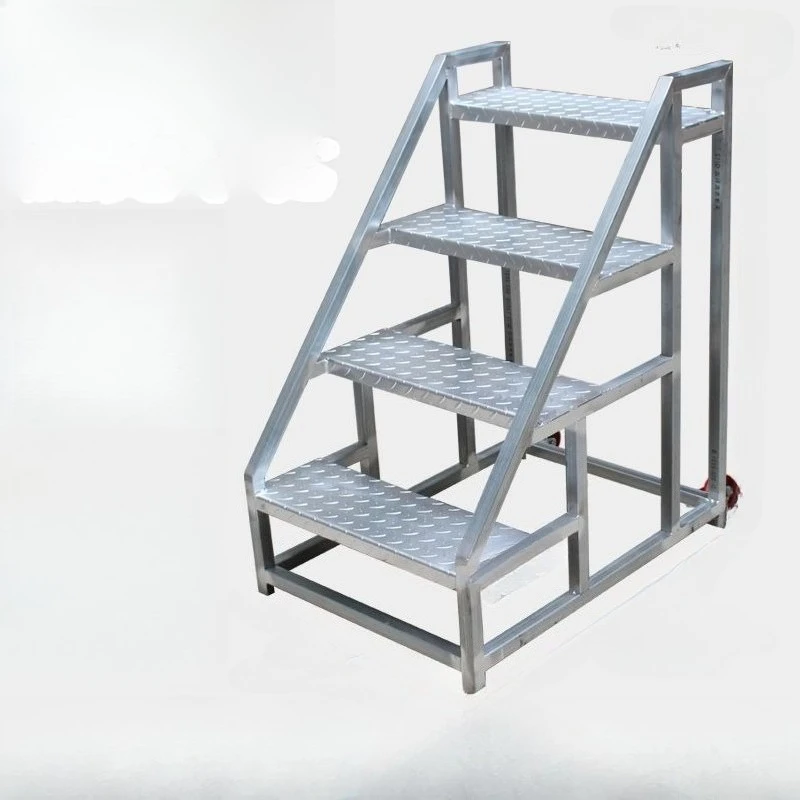 

Steps with wheels Ladder Industrial ladder Handrail ladders Thickened climbing engineering ladders Two or three steps