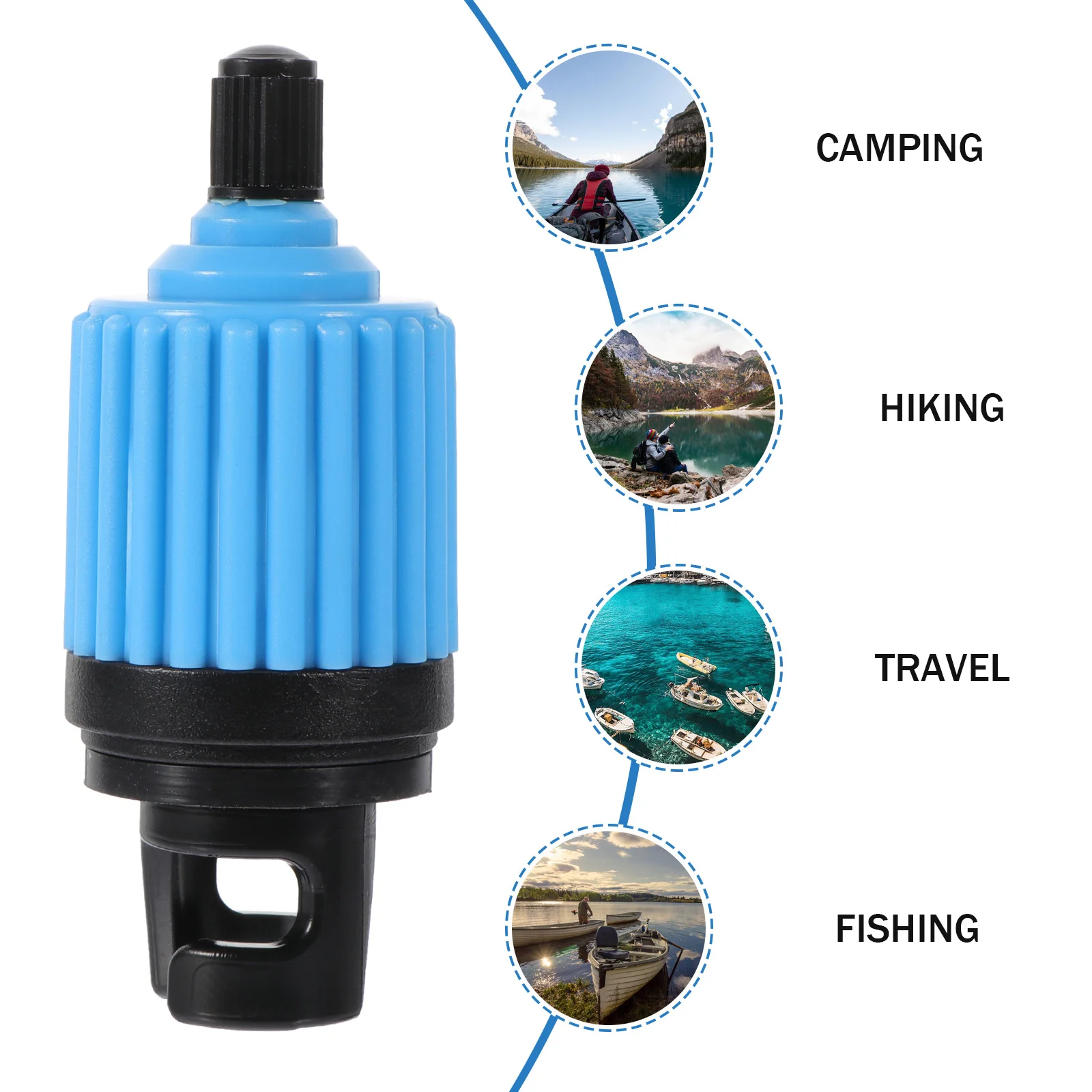 

Kayak Inflatable Valve Air Pump Connector Adapter for Paddle Board Surfboard PA66 Alloy Durable Lightweight Multi Function