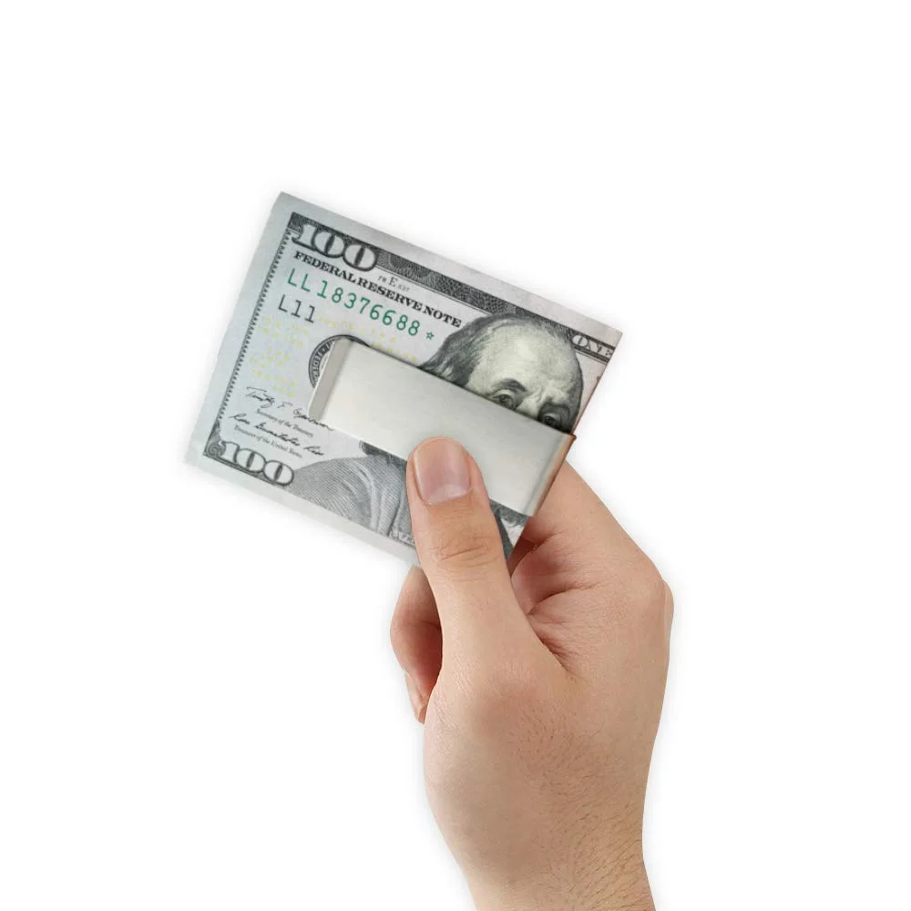 2/4pcs Elastic Stainless Steel Clip, Mini Fashionable Minimalist Money Clip Wallet for Cash And Credit Card Holder