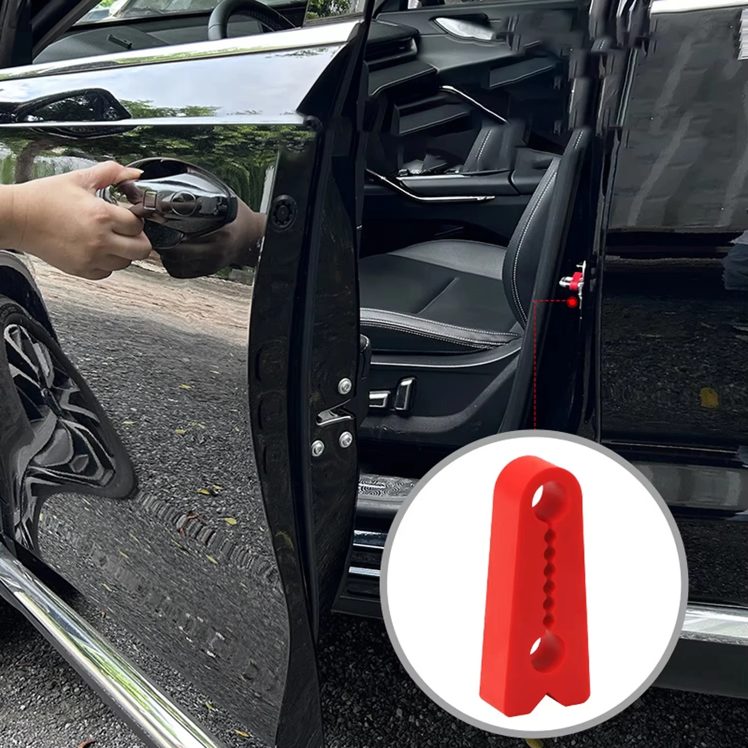 Noise Dampening Silicone Car Door Lock Cover Shock Absorption Anti-Dust Protector For Truck SUV RV Camper Auto Accessories