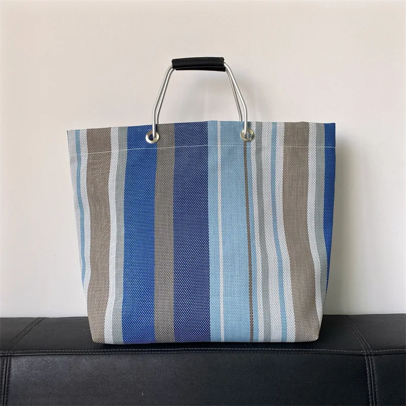 حقائب يد من الألومنيوم المنسوجة للرجال والنساء، وحقائب تسوق كاجوال، وحقائب حمل