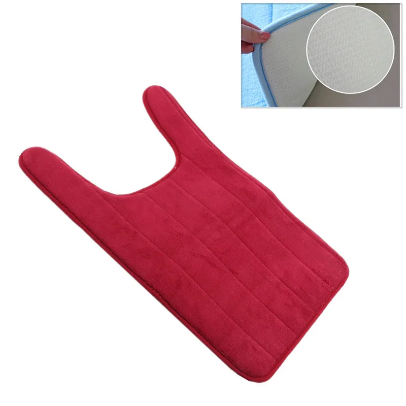 Household Slow Rebound U-Shaped Water Absorbing Mats Bathroom Toilet Mats Kitchen Mats Toilet Floor Mats Toilet Accessories