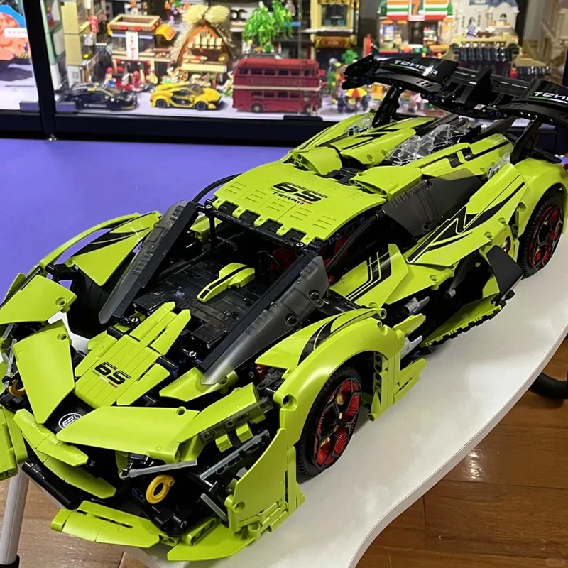 Technical City Sport Car Building Block High-Tech Super Speed Remote Control Racing Vehicle Model Bricks Toys For Boy Gift MOC