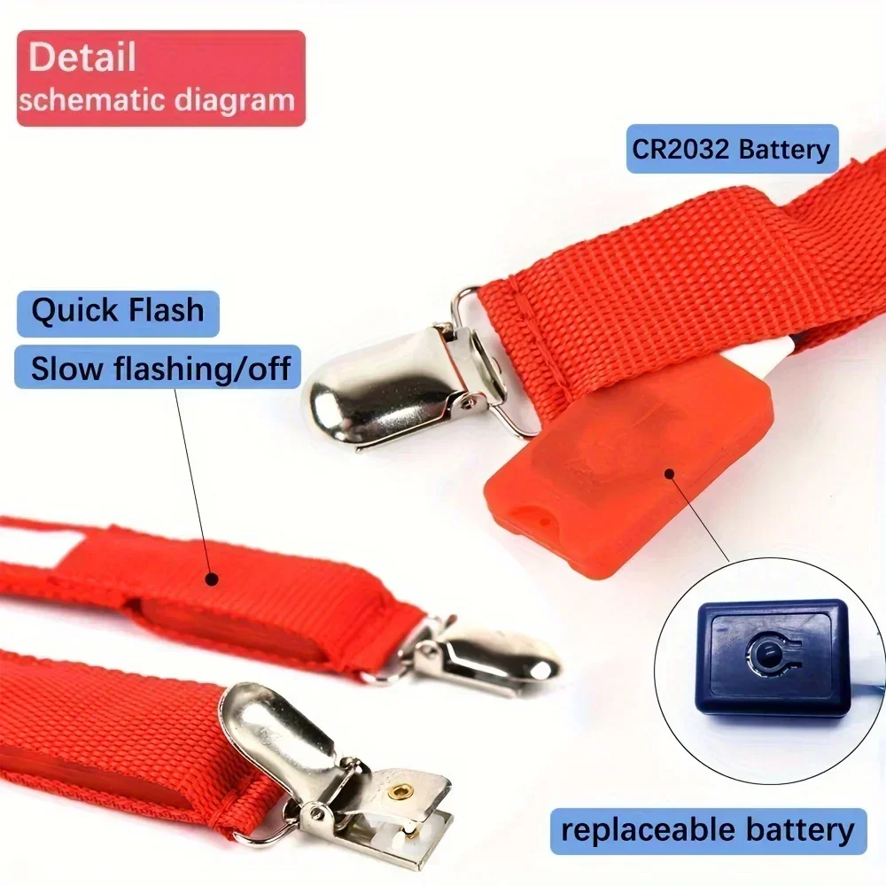 La correa para el hombro emisora de luz LED es adecuada tanto para hombres como para mujeres y es perfecta para bodas, conciertos, etc.