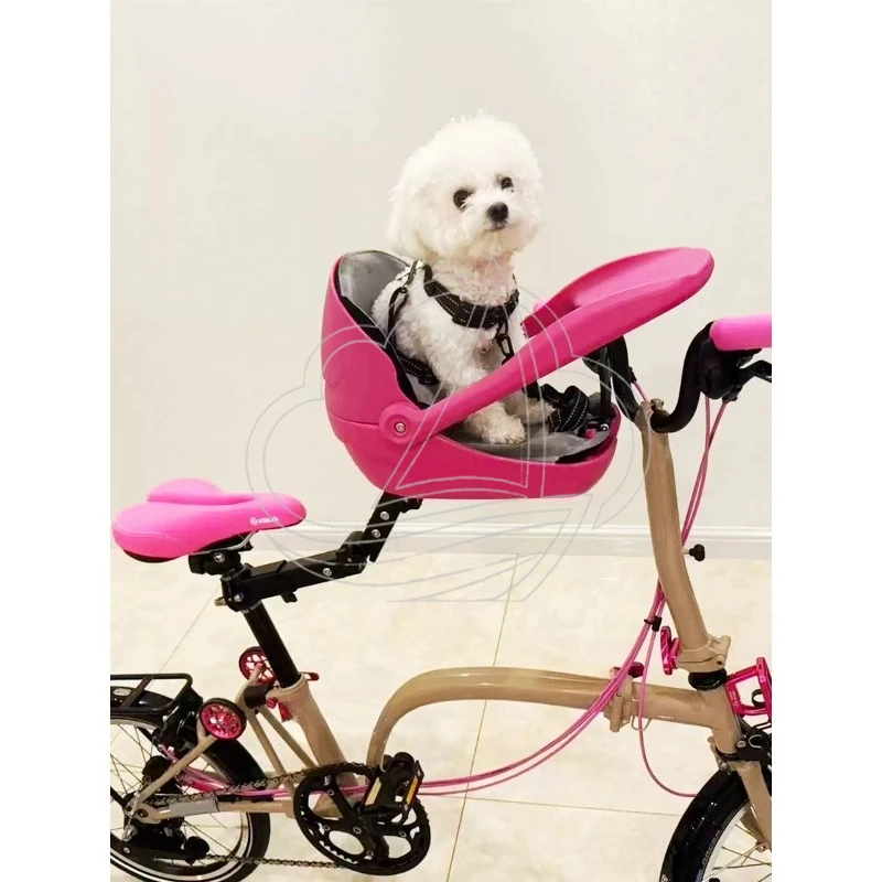 Pet Bicycle Safety Seat, Small Dog Puppy Carrier for Bike Riding Trips