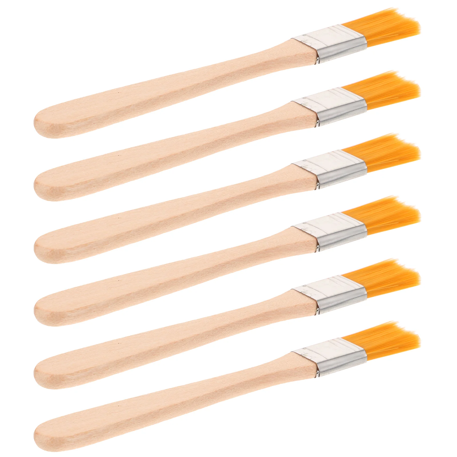

6 Pcs Paint Brush Painting Small for Wall Nylon Portable with Wood Handle Wooden Half Inch Brushes