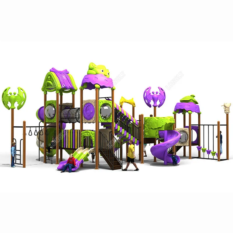Newest Outdoor Playground Plastic Slide for Kids Colorful LLDPE for Gardens Schools Residential Areas Educational Amusement Park