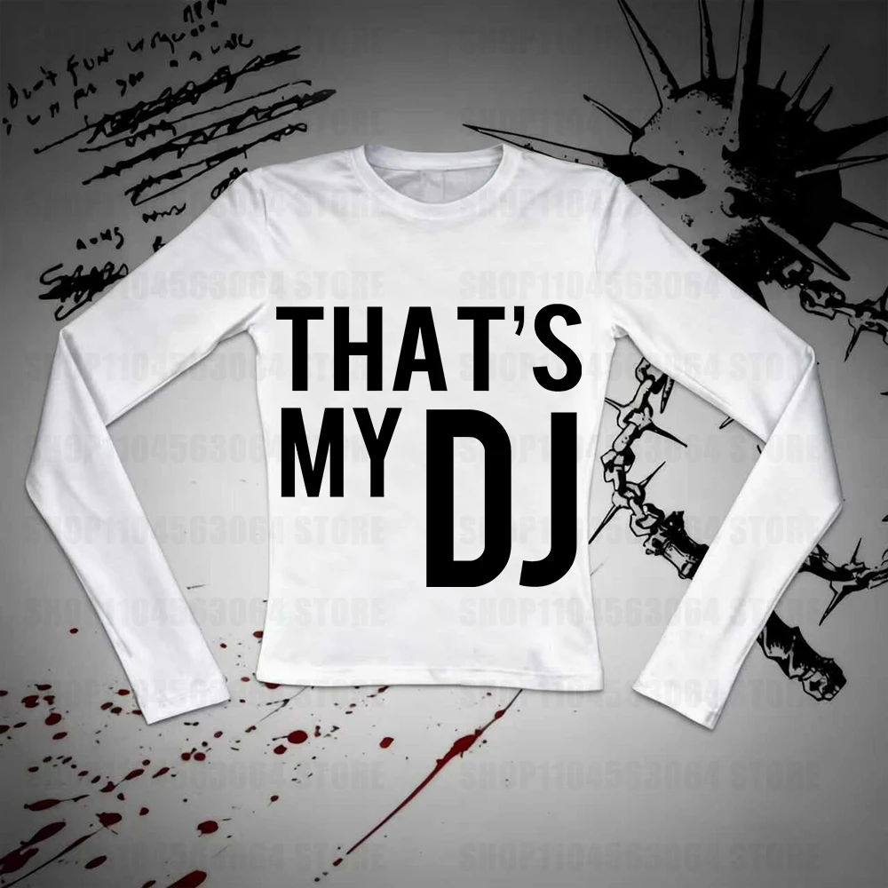 

Harajuku Letter Graphic Long-sleeve Clothes Fashion Y2k Letter Printed Sexy Long-sleeve Tops Emo girls Long-sleeve Tees 2000s