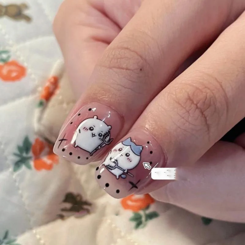 

Chiikawa Kawaii Anime Sticker Cute Hachiware Cartoon Exquisite Nail Sticker 3D Handmade Diy Emboss Design Stickers Gift for Girl