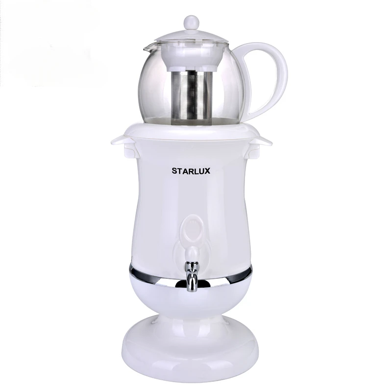 for 110-127V 1000W 2.5L White Color  Turkish Samovar Electric Kettle Heat Preservation Rotating Tea Maker