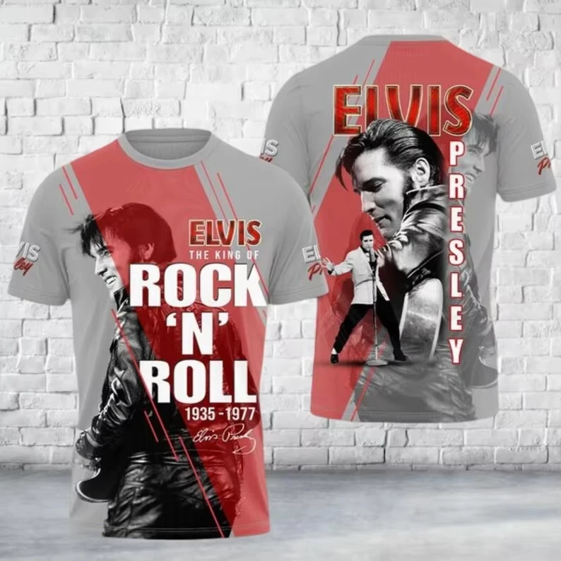2026 New Best‑Seller‑Trending‑Elvis‑Presley‑The‑Man‑The‑Myth‑The‑Legendary‑Double‑Sided‑Print‑Short‑Sleeve‑T‑Shirt