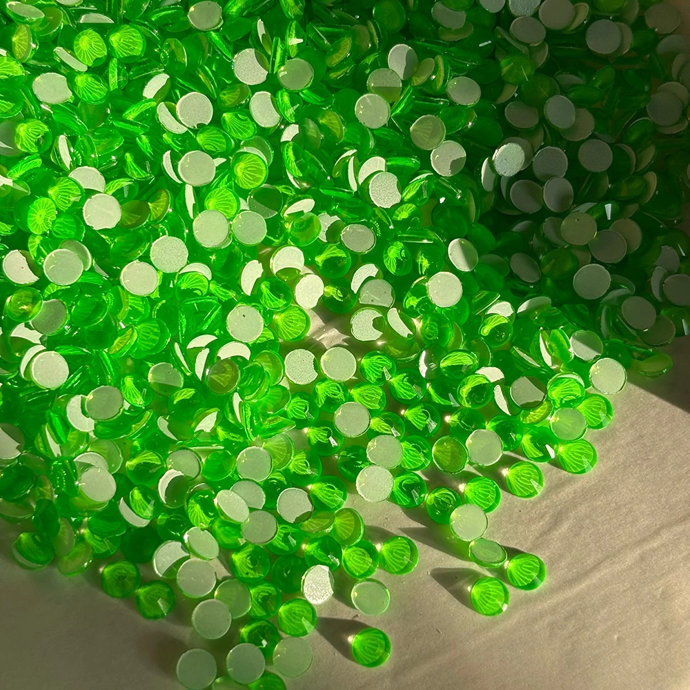PUBRILEX Kristall-Neon-Strasssteine aus Glas, nicht heißklebend, flache Rückseite, fluoreszierende Strasssteine, DIY-Ornamente, Dekorationssteine für Kleidung – Detail 12