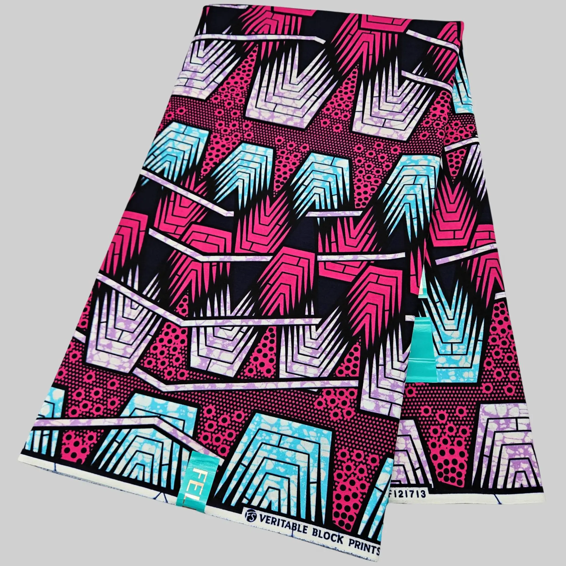 

24S геометрическая синяя фиолетовая традиционная африканская стильная хлопчатобумажная ткань с восковым принтом для шитья одежды «сделай сам», подушка для дивана, брюки R2243