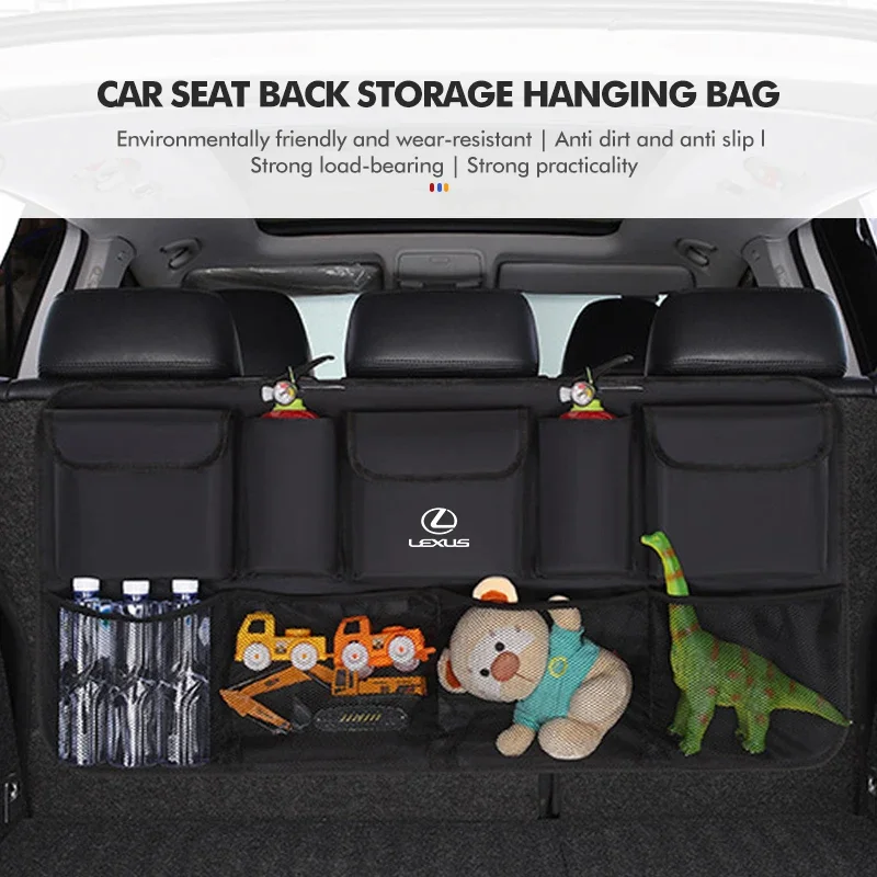 Car Seat Back Trunk Backseat Hanging Multi Pocket Storage Box For Lexus GX470 LS400 LX470 LX570 RC350 UX250h ES350 RX450h