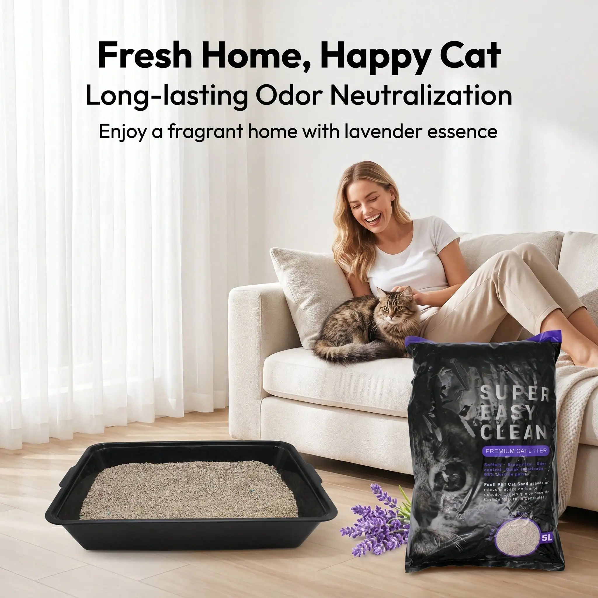 Arena para gatos de bentonita  - Bentonite Cat Litter Clumping Dust Free reseña y precio