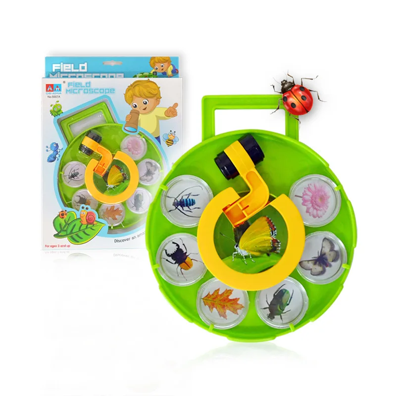 Children Insect Magnifier Observation Turntable Biological Outdoor Adventure Educational Interactive Game Toys for Kids