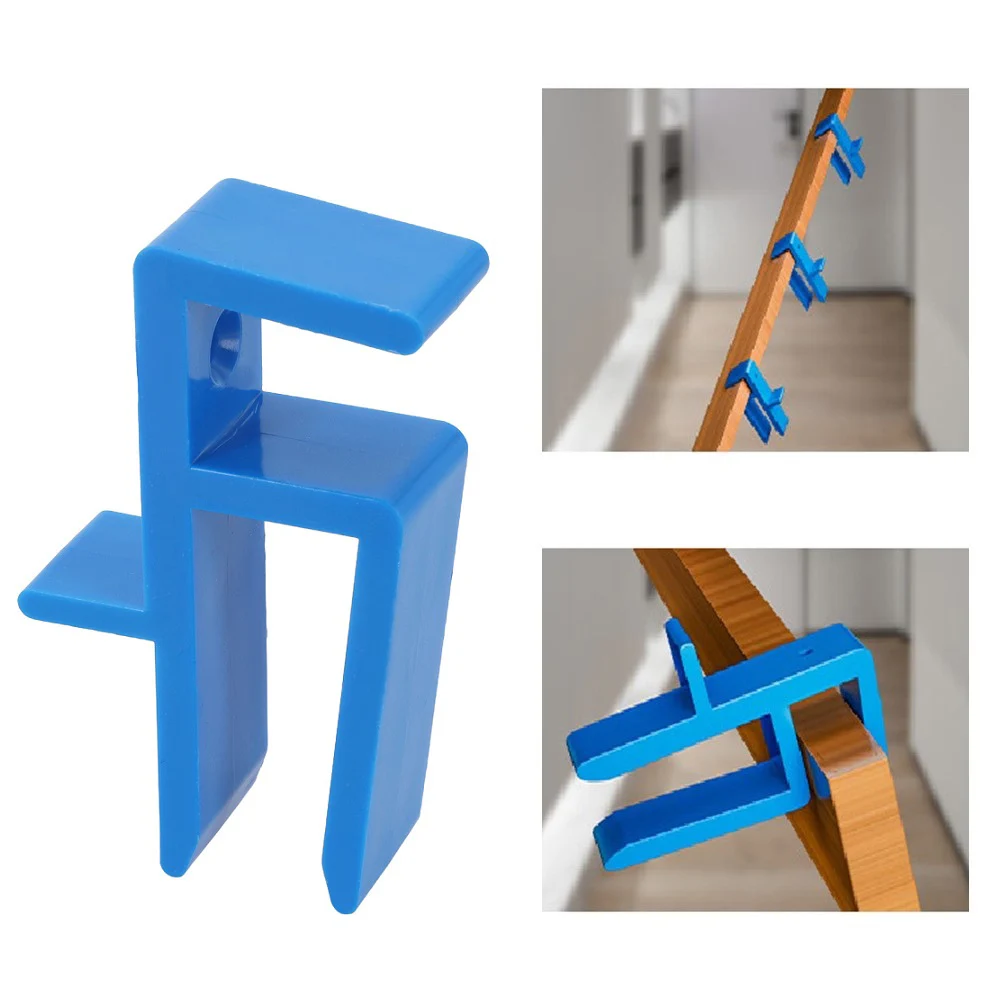 75mm Blue Woodworking Jig Fixed Clip For 16-18mm Cabinet Panel Install Carpenter Board Scribing Marking Furniture Tool