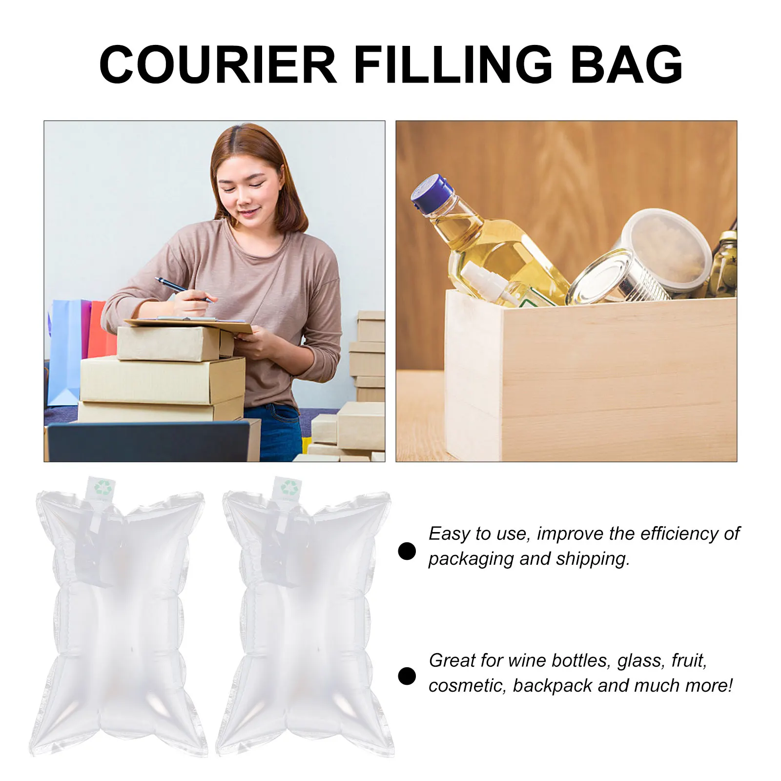 

30pcs Inflatable Packaging Bag Sturdy Air Cushion Film For Wine Bottles Glass Cosmetics Anti-Collision Bubble Mailer Air Pillow