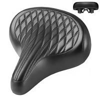 Wide Bike Seat for Men and Women Comfort - Oversized Soft Padded Bike Saddle Replacement for Cruiser, Vintage Classic City Bikes