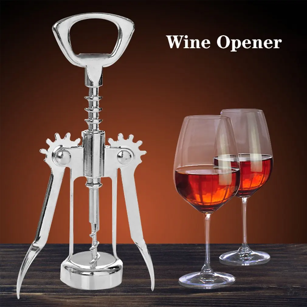 Wine Opener Stainless Steel Red Wine Opener Wing Type Metal Sommeliers Corkscrew Bottle Openers Corkscrews Wine Cork Remover