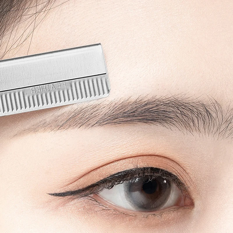 Bezpieczny trymer do brwi Składana maszynka do golenia ze stali nierdzewnej Profesjonalna golarka do usuwania owłosienia twarzy Kobieta Narzędzia do makijażu