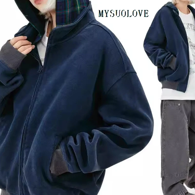 MYSUOLOVE Autumn/Winter Season Fashion brand made old hoodie 100% cotton for men and women