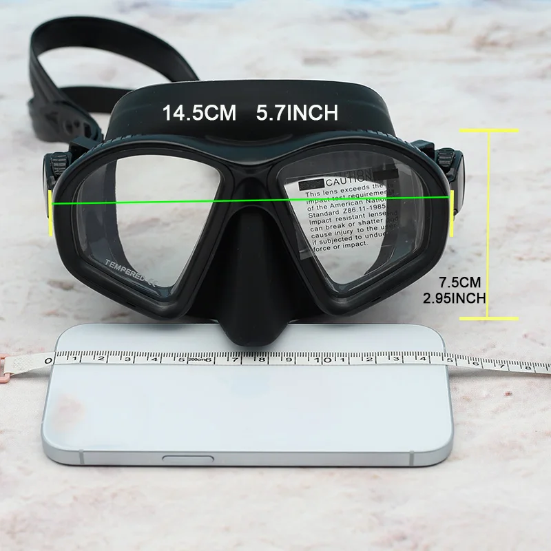 Low volume snorkeling goggles diving mask Professional snorkel set anti-fog goggles diving equipment