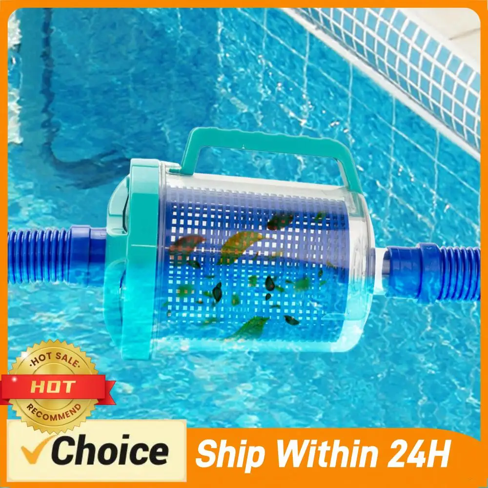 

Inline Pool Leaf Canister Pool Leaf Catcher with 5 Skimmer Socks Pool Vacuum Filter Pool Leaf Collector for Pool Vacuum
