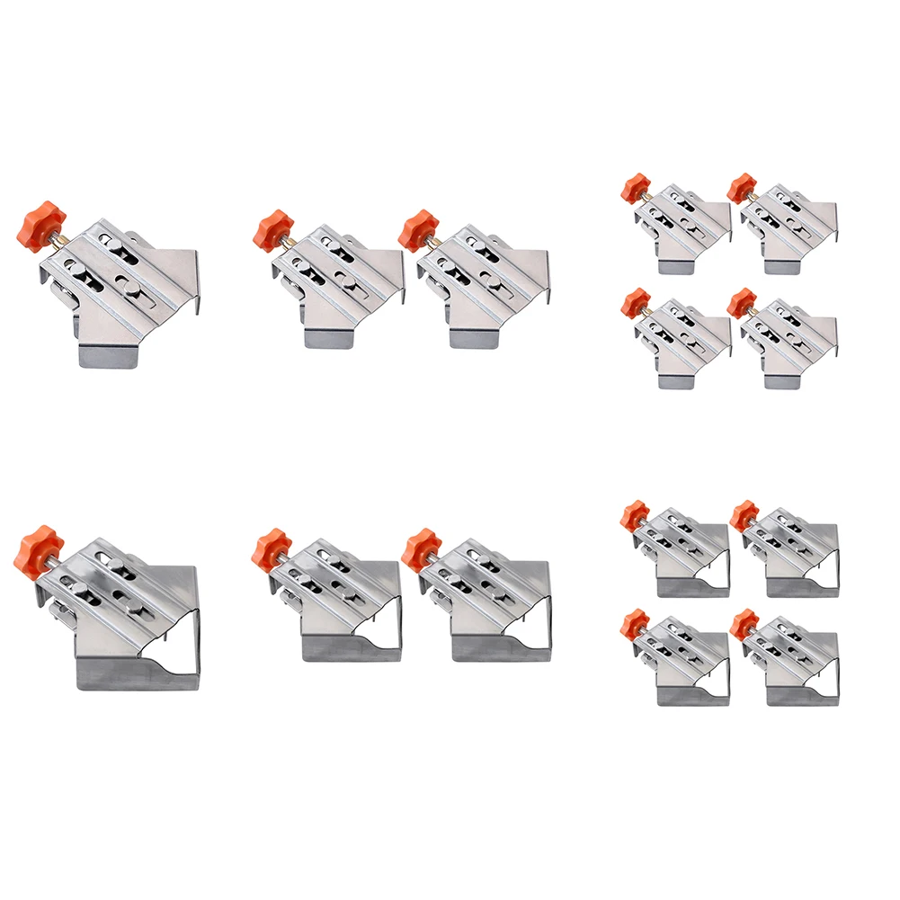 

1/2/4pcs Right Angle Clamp Adjustable Swing Jaw Stainless Steel Quick Positioning Clamp Photo Frame Clip for Wood Panel Splicing