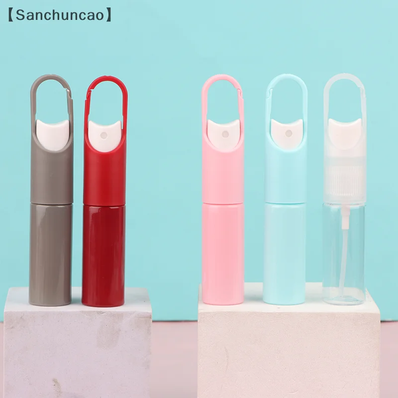 20ml Mini Przenośny Wielokrotnego Użytku Perfumowany Antybakteryjny Do Dłoni Alkoholowy Haczyk Przenośna Butelka z Pompką Rozpylającą Pusty Pojemnik na Perfumy